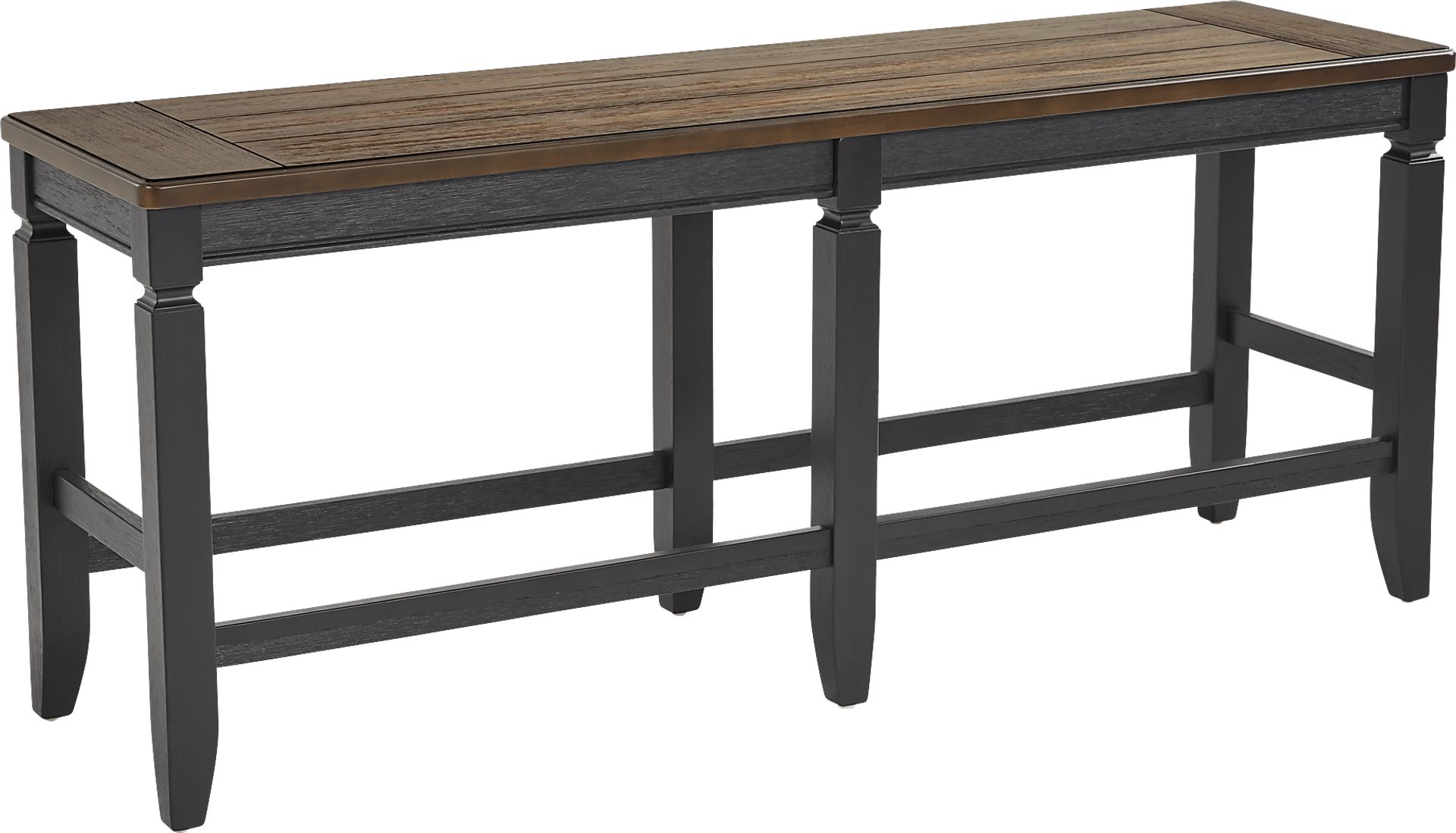 Country Lane Black Counter Height Bench - Image 1