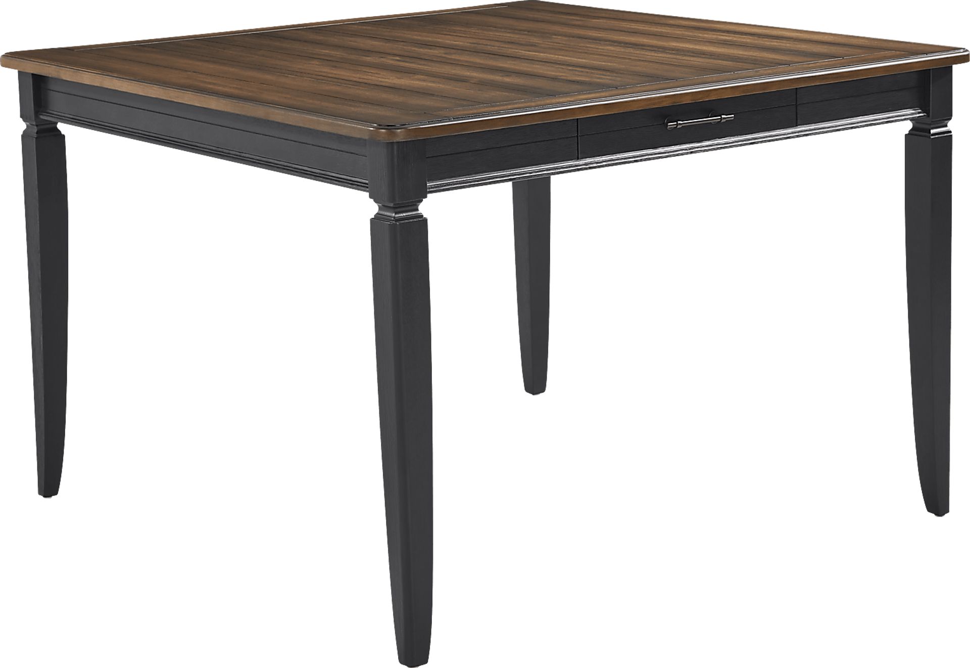 Country Lane Black 5 Pc Counter Height Dining Room with Slat Back Stools - Image 2
