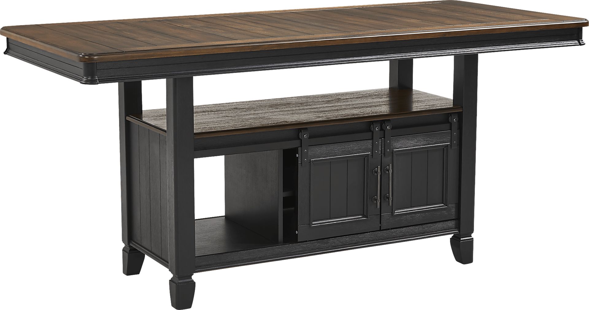 Black counter height table with storage sale