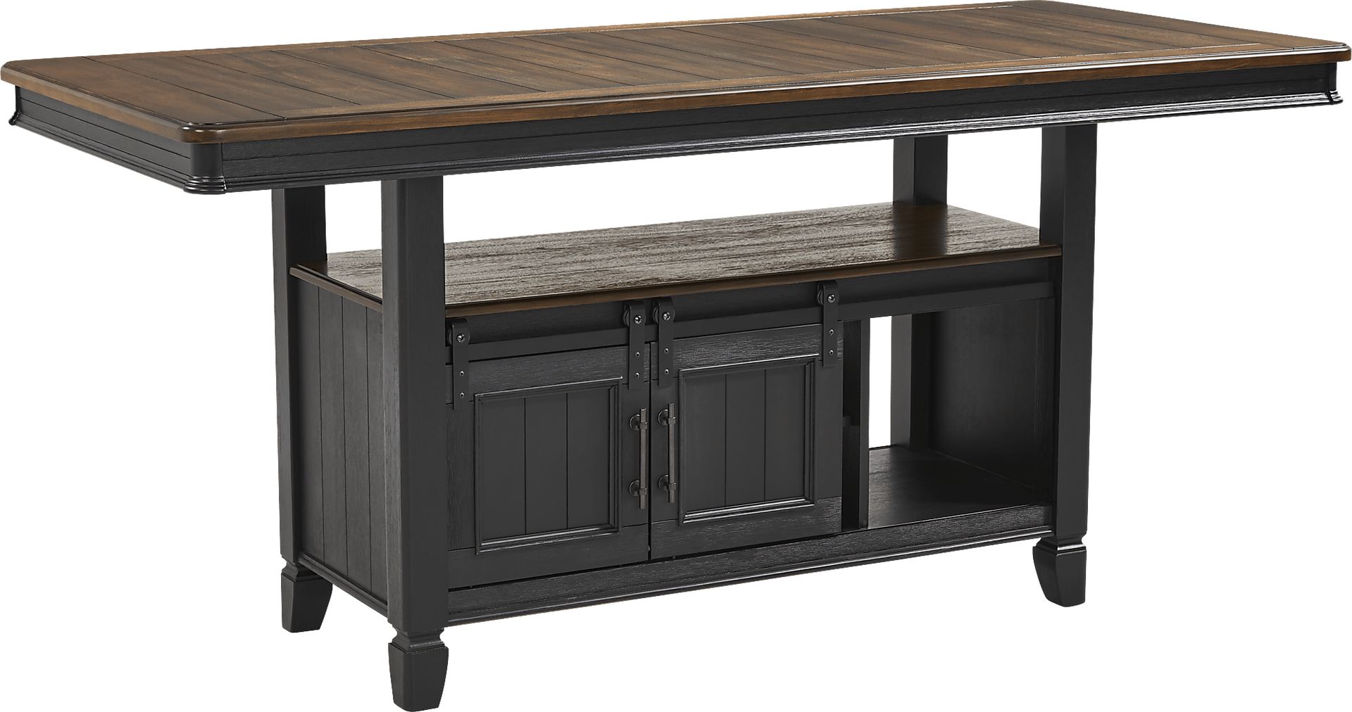 Country Lane Black Counter Height Storage Dining Table - Image 4