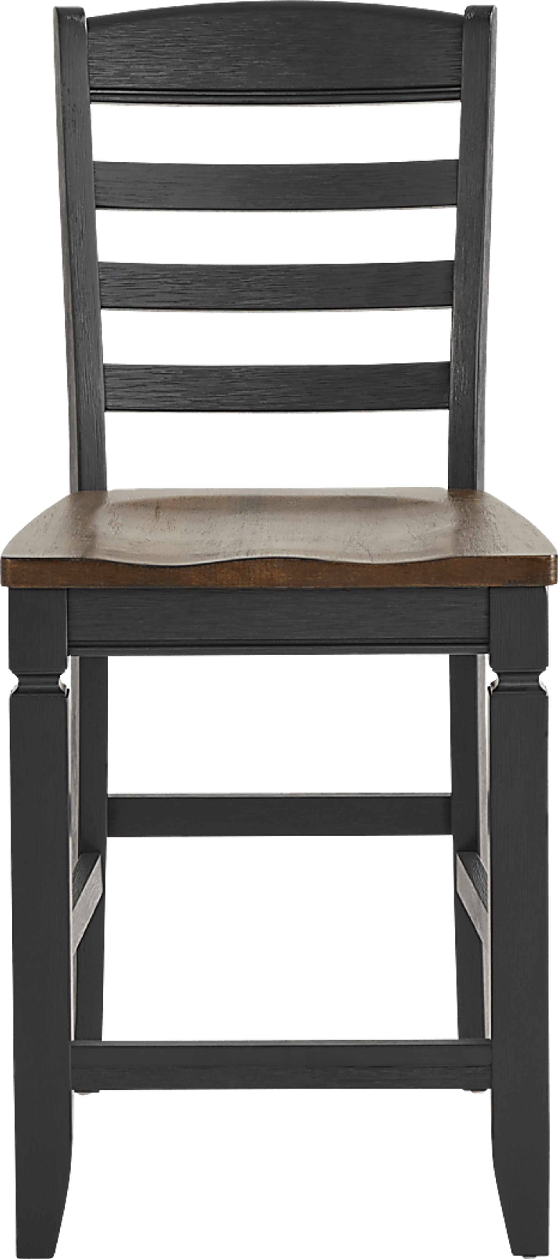 Country Lane Black 5 Pc Counter Height Storage Dining Room with Ladder Back Stools - Image 8