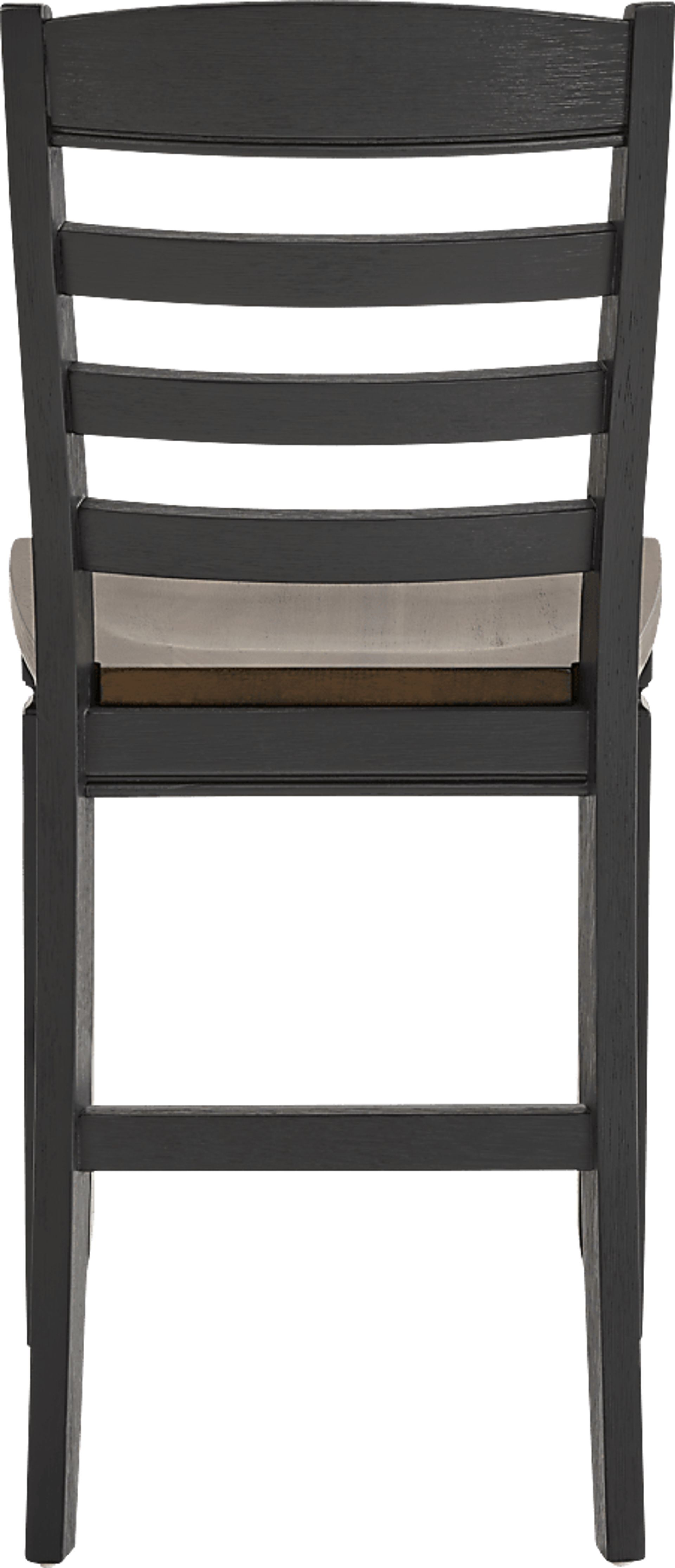 Country Lane Black 5 Pc Counter Height Storage Dining Room with Ladder Back Stools - Image 9