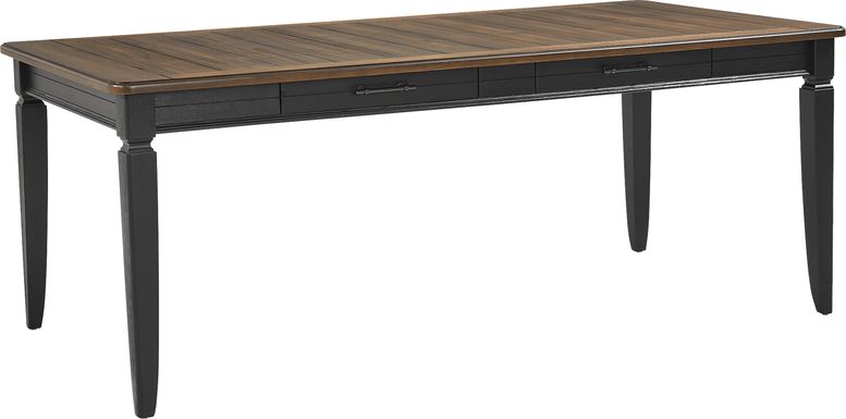 Country Lane Black Rectangle Dining Table