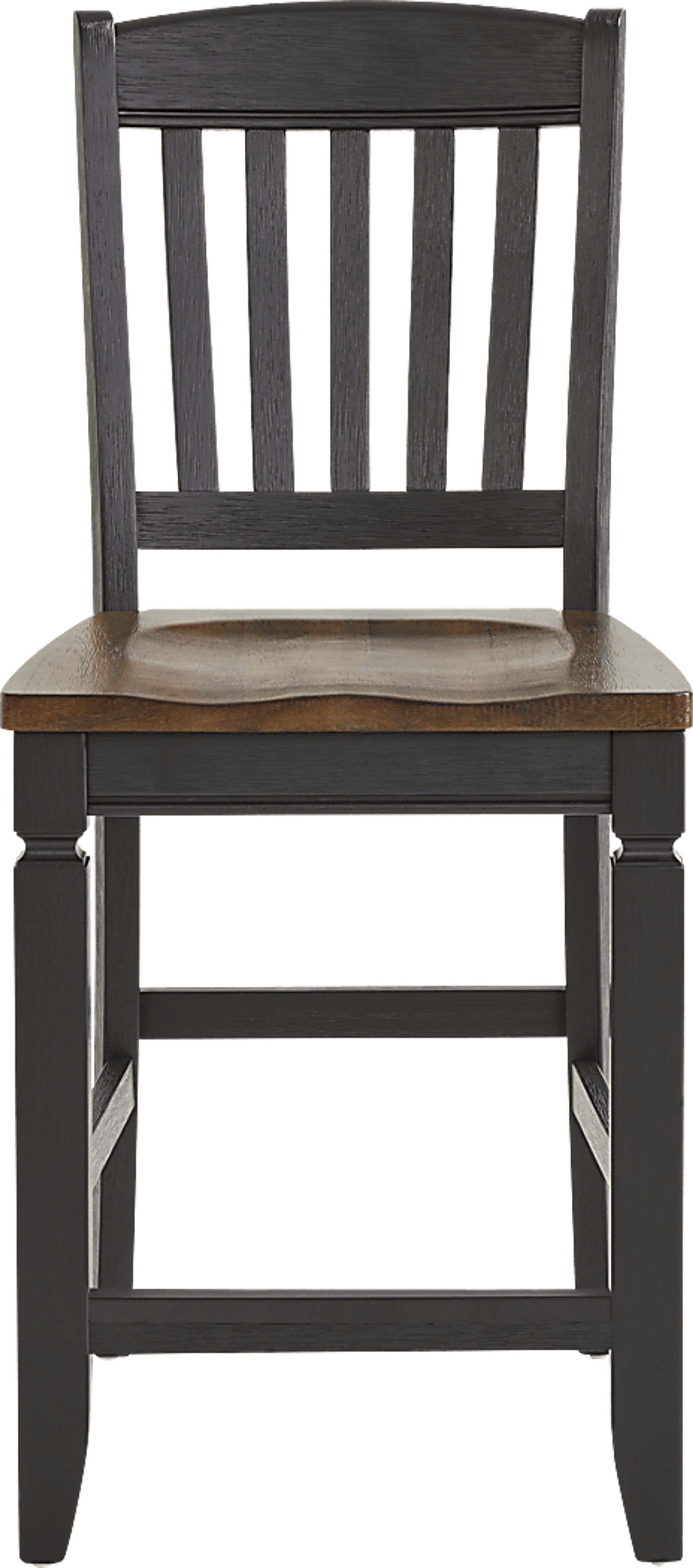 Country Lane Black 5 Pc Counter Height Storage Dining Room with Slat Back Stools - Image 8