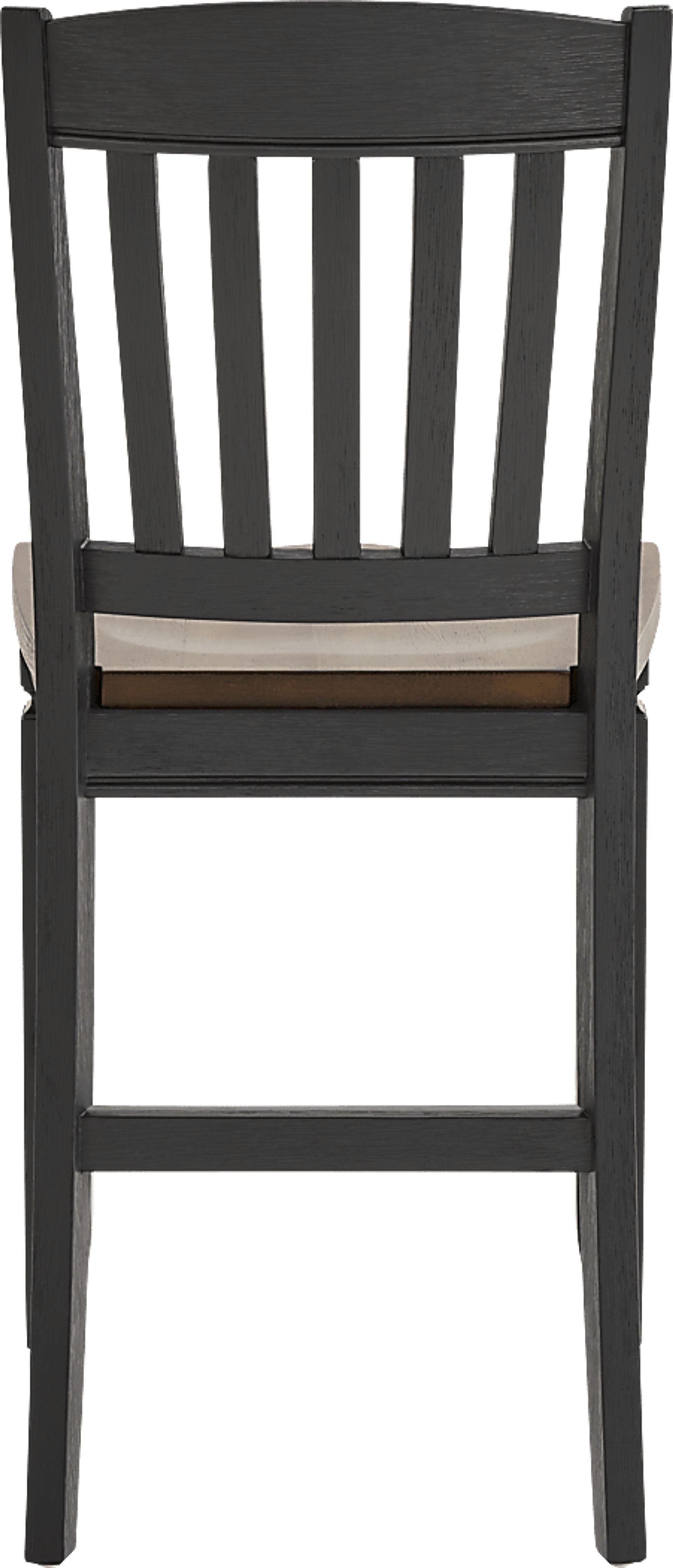Country Lane Black 5 Pc Counter Height Storage Dining Room with Slat Back Stools - Image 9