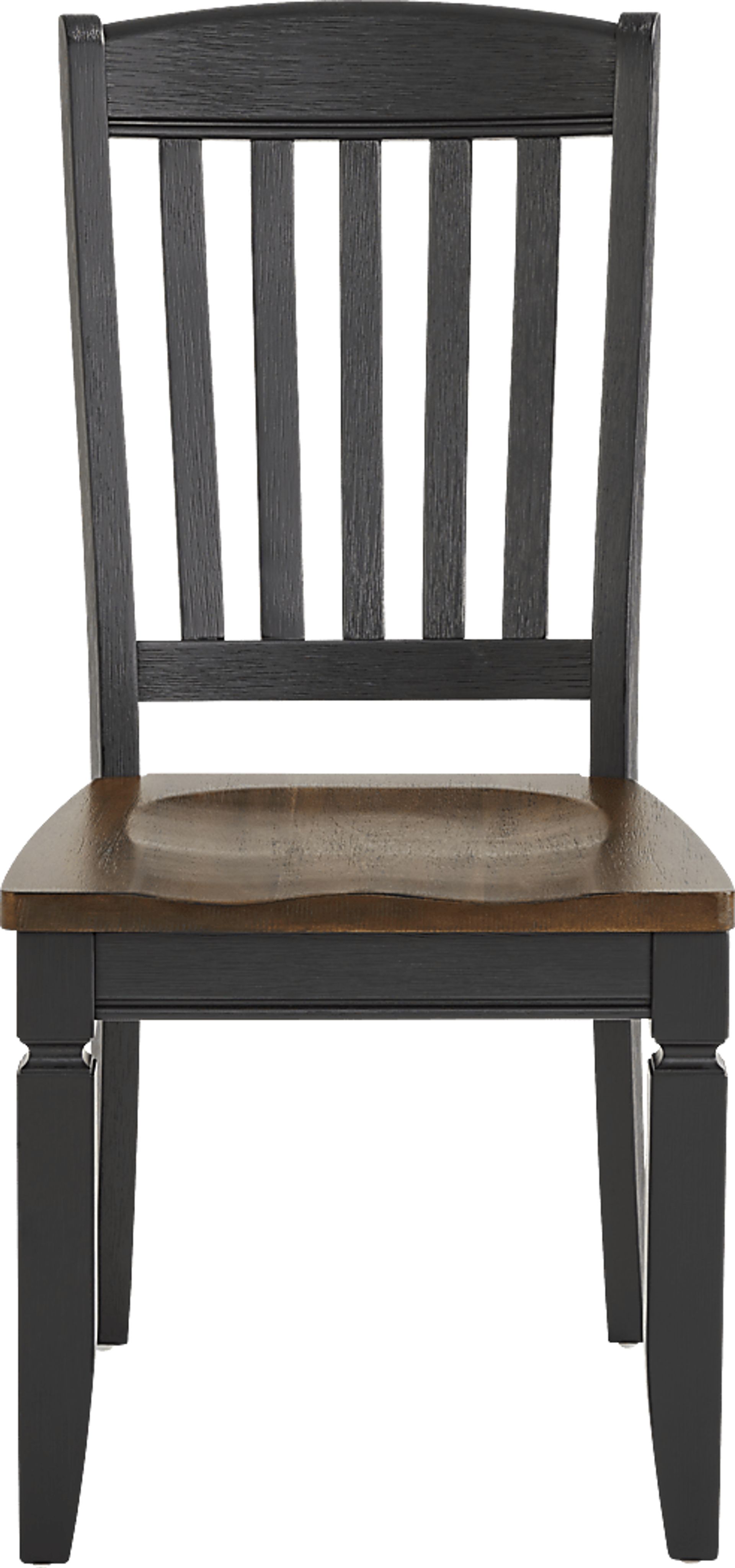 Country Lane Black 5 Pc Drop Leaf Dining Room with Slat Back Chairs - Image 8
