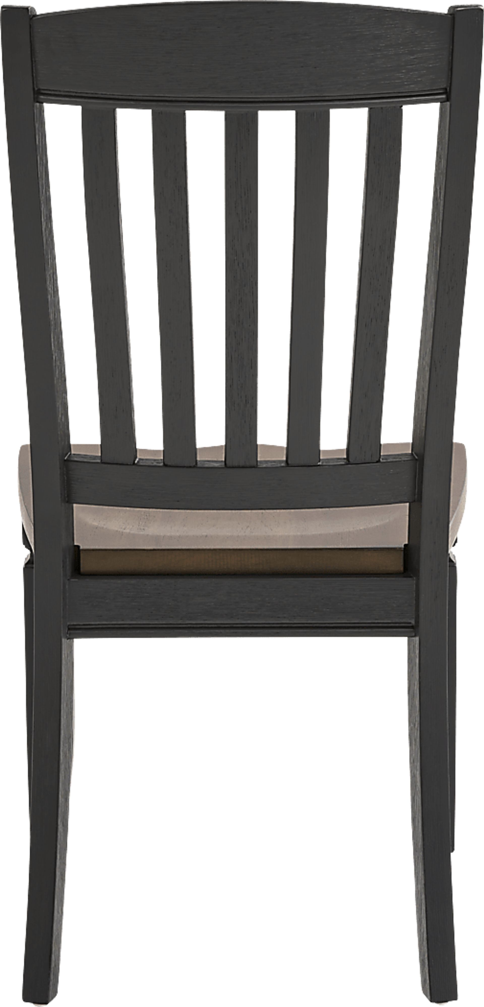 Country Lane Black 5 Pc Drop Leaf Dining Room with Slat Back Chairs - Image 9