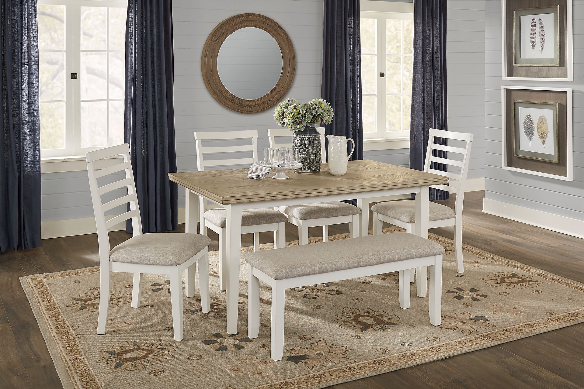 Countryside Cottage Gray 4 Pc Dining Set - Image 1
