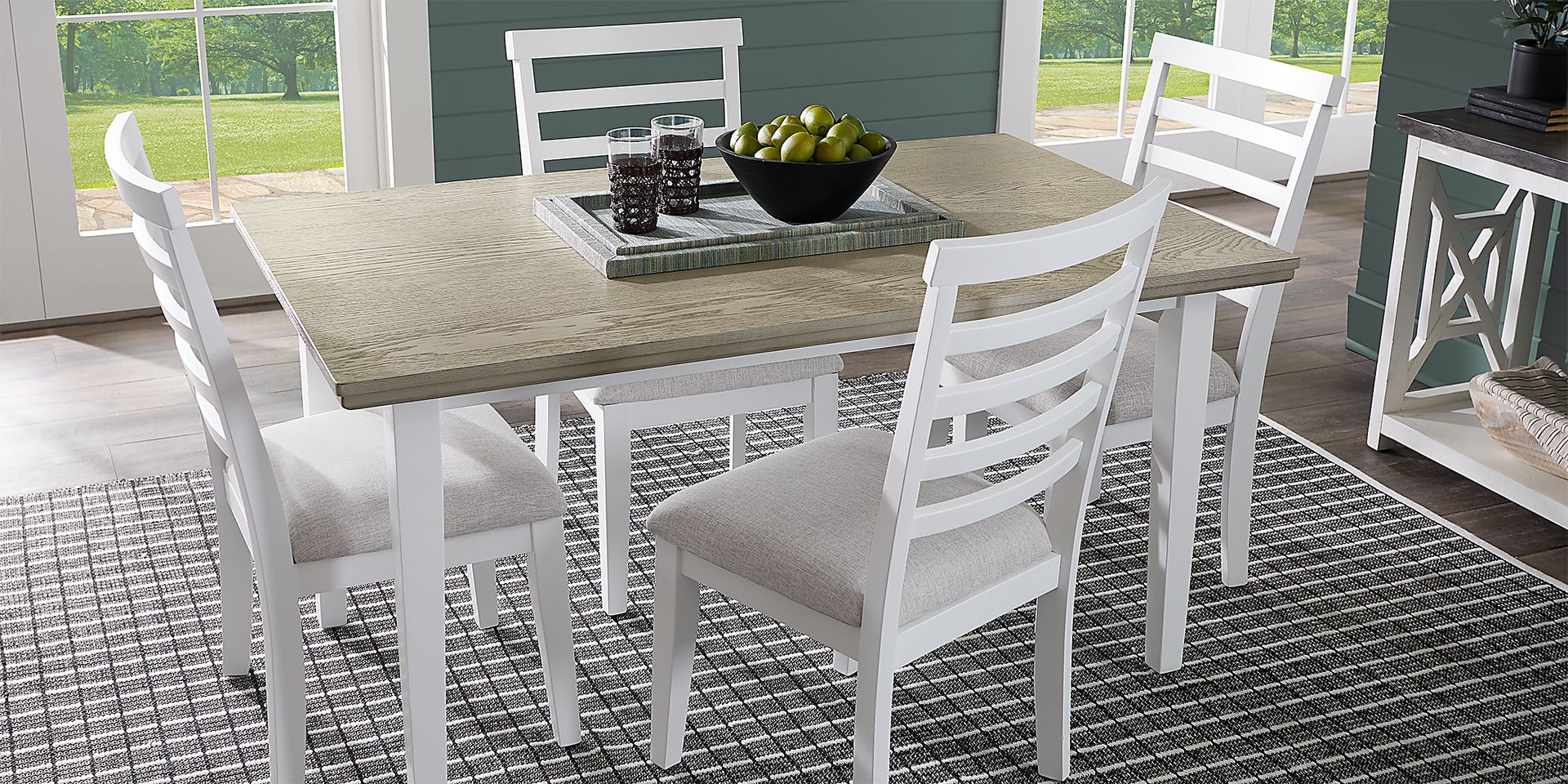 Countryside Cottage Gray 5 Pc Dining Set - Image 3