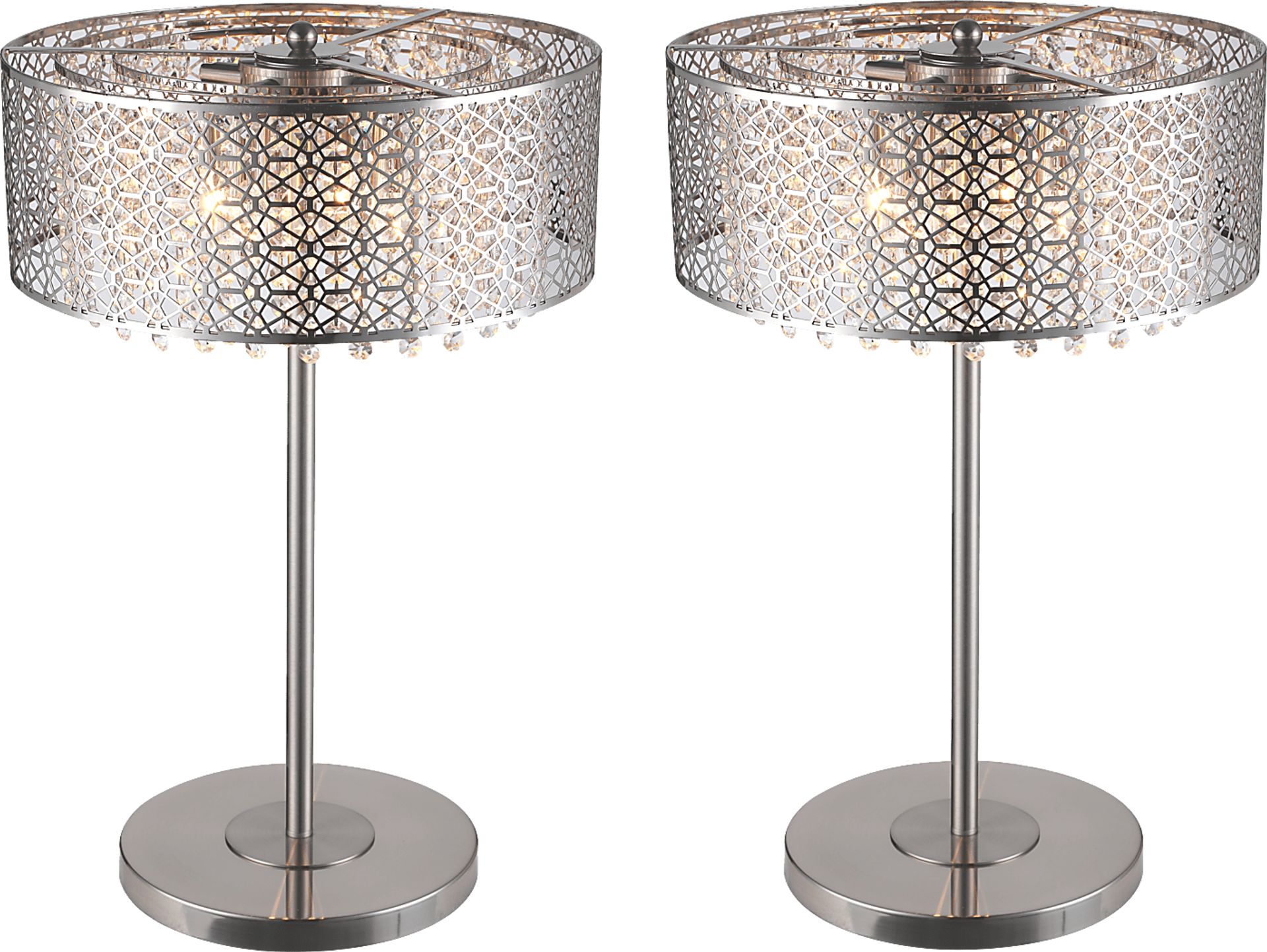 Courances Silver Lamp, Set of Two - Image 1