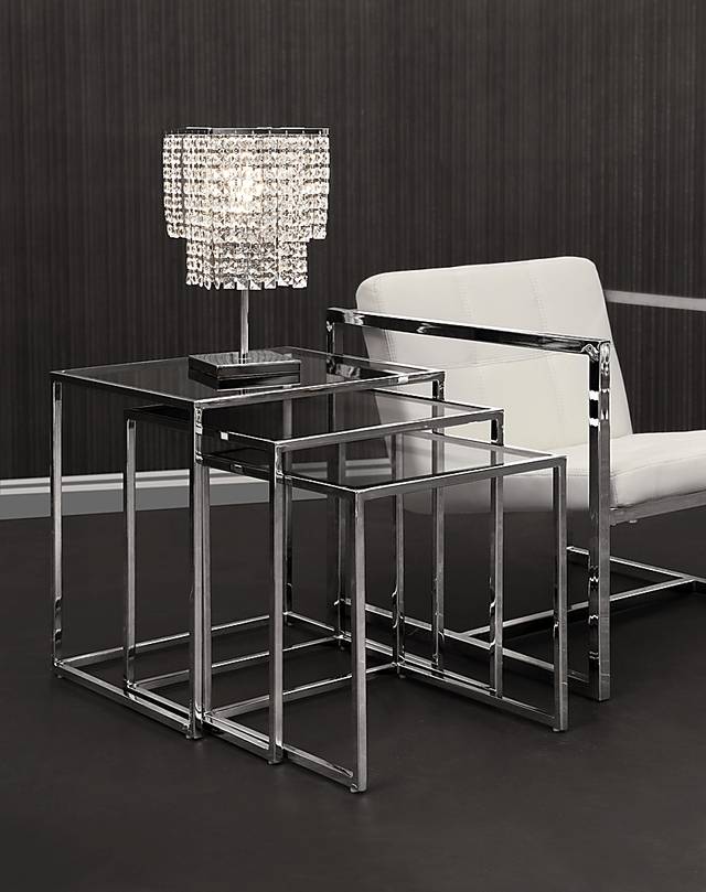 Courcheve Chrome Nesting Tables, Set of 3 - Thumbnail - Image 3