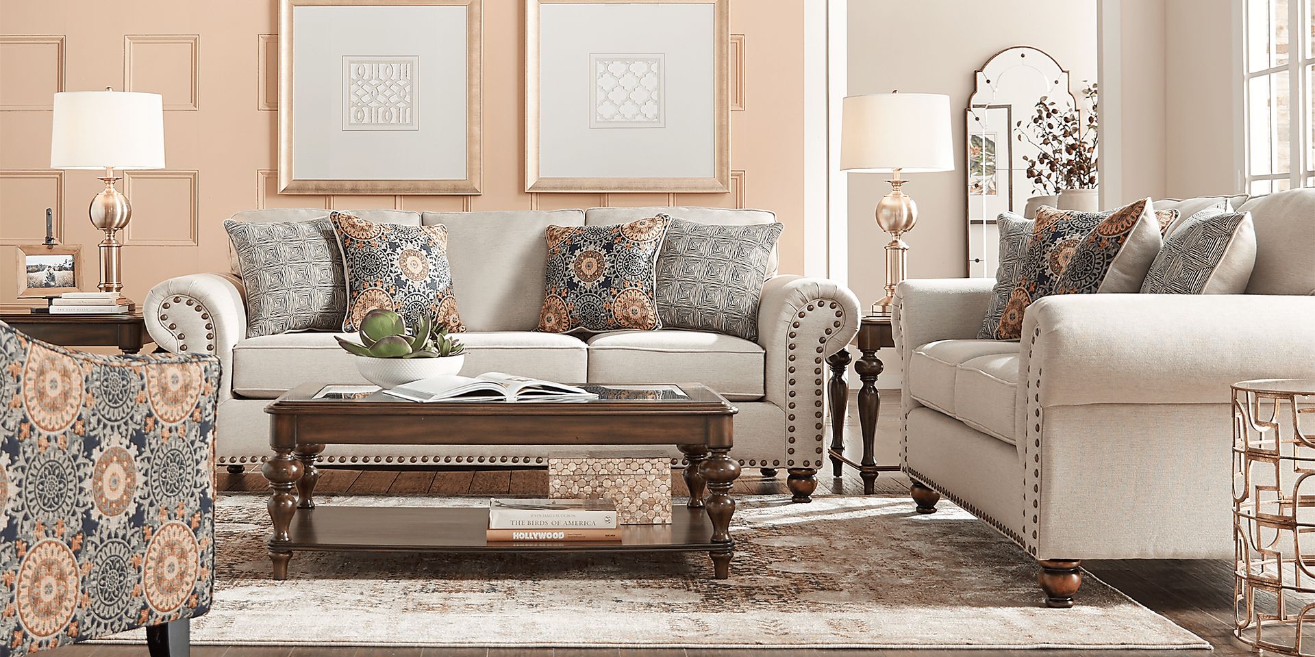 Court Street Beige 7 Pc Living Room - Image 1