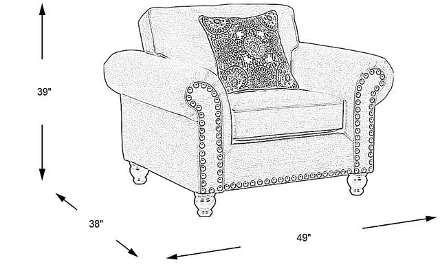 Dimension Image. Please refer to the Dimension Tab on this page for dimension details.
