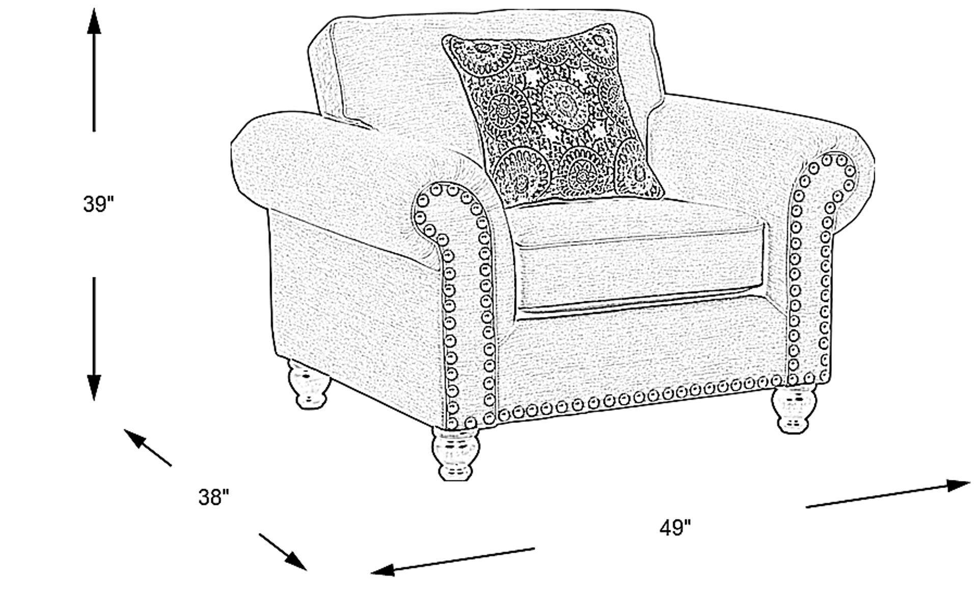 Dimension Image. Please refer to the Dimension Tab on this page for dimension details.