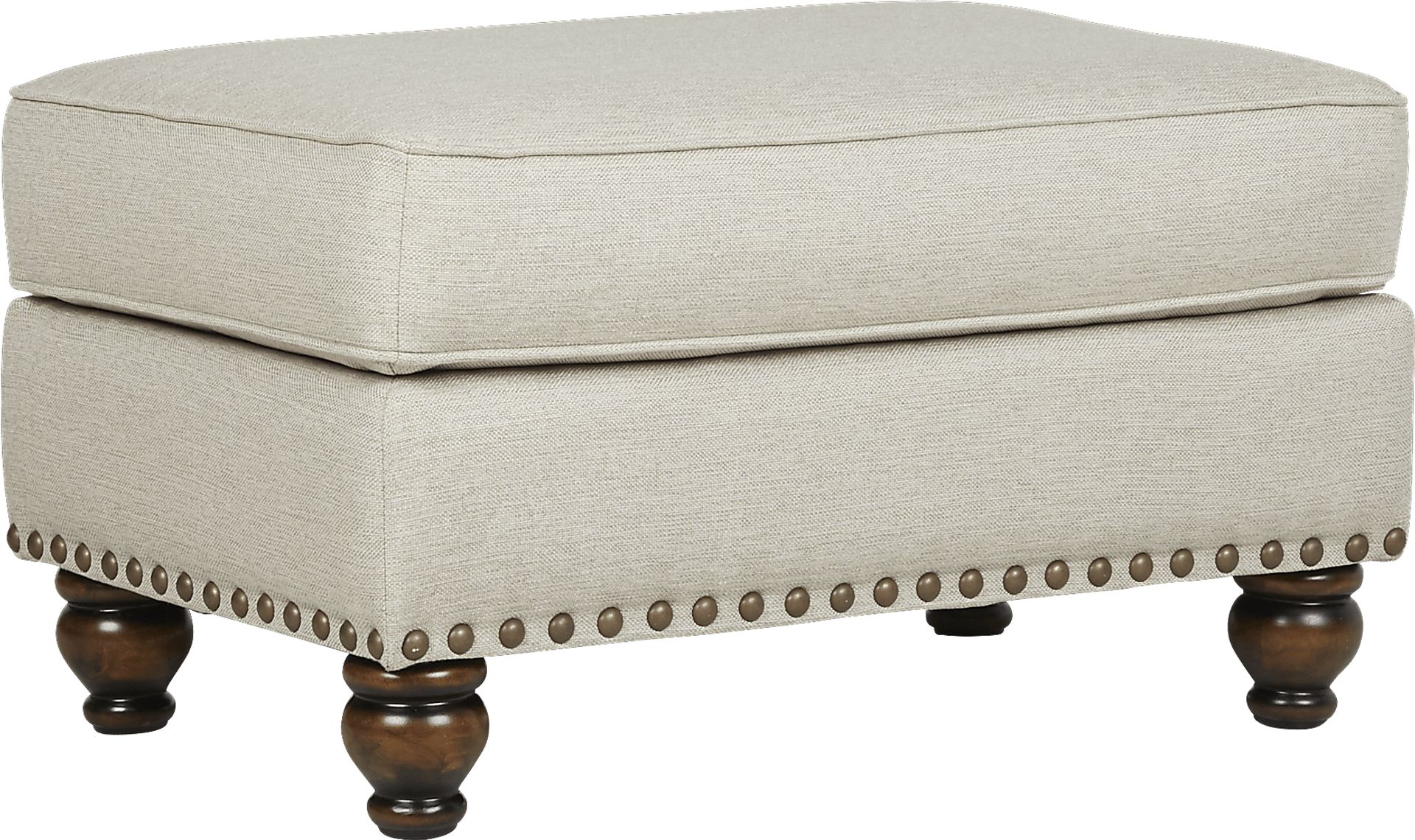 Court Street Beige Ottoman - Image 1