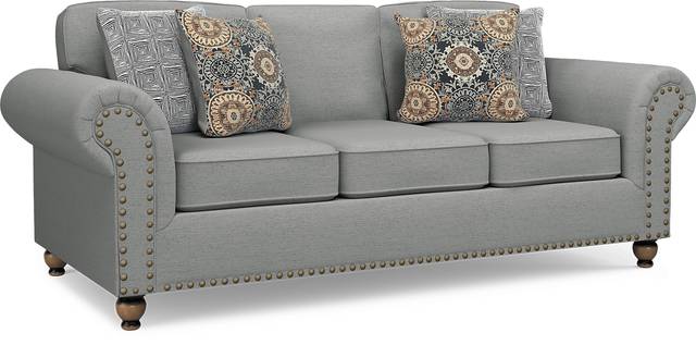 Court Street Gray 2 Pc Living Room with Gel Foam Sleeper Sofa - Thumbnail - Image 4