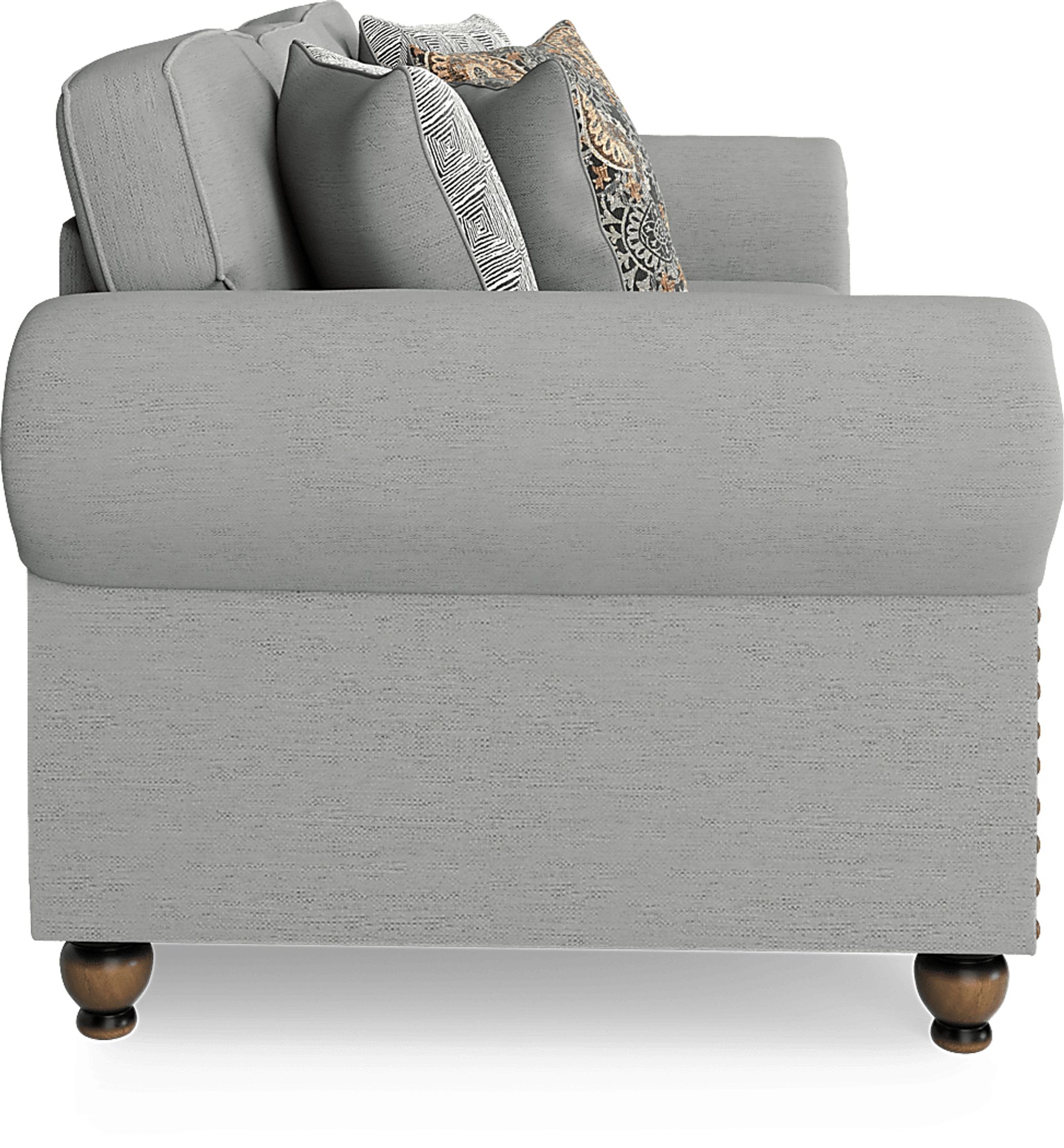 Court Street Gray 2 Pc Living Room with Gel Foam Sleeper Sofa - Image 5