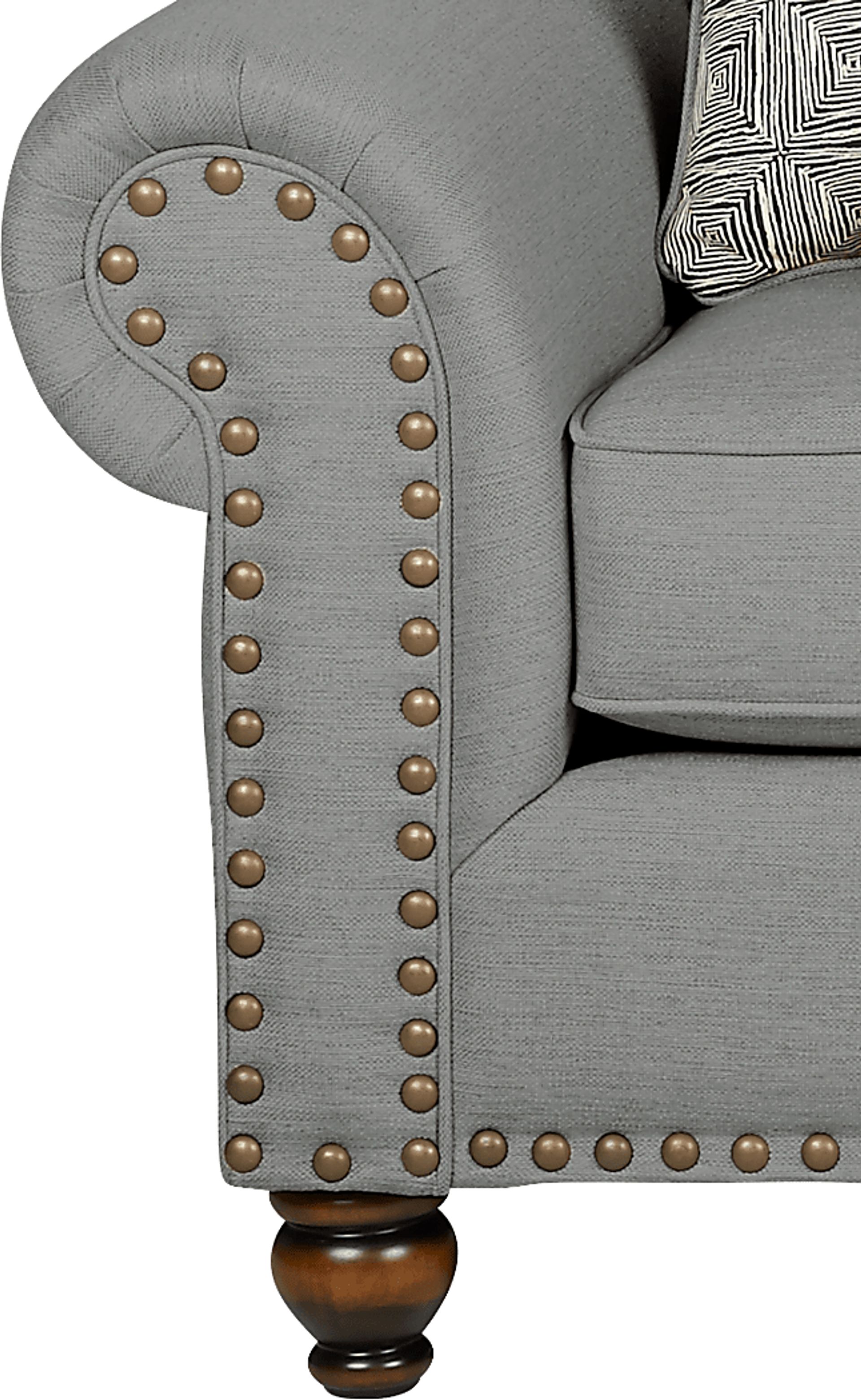 Court Street Gray 2 Pc Living Room with Gel Foam Sleeper Sofa - Image 8