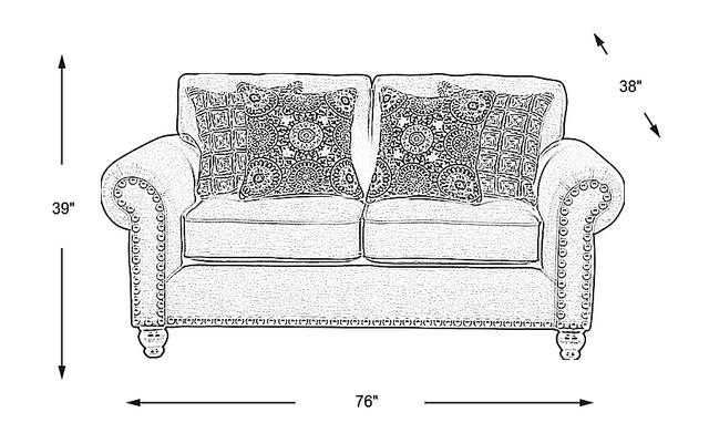 Dimension Image. Please refer to the Dimension Tab on this page for dimension details.