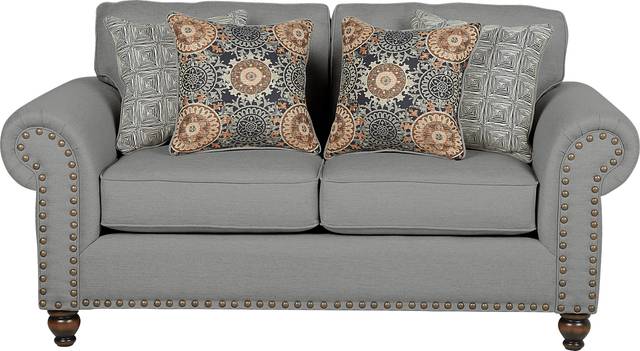 Court Street Gray 2 Pc Living Room with Gel Foam Sleeper Sofa - Thumbnail - Image 7