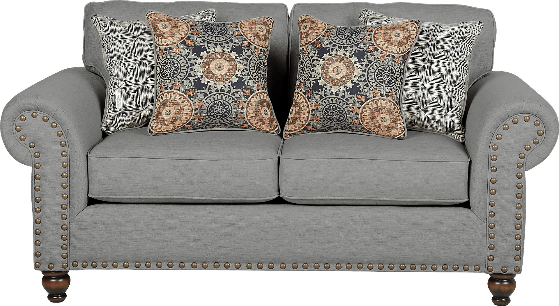 Court Street Gray 2 Pc Living Room with Gel Foam Sleeper Sofa - Image 7