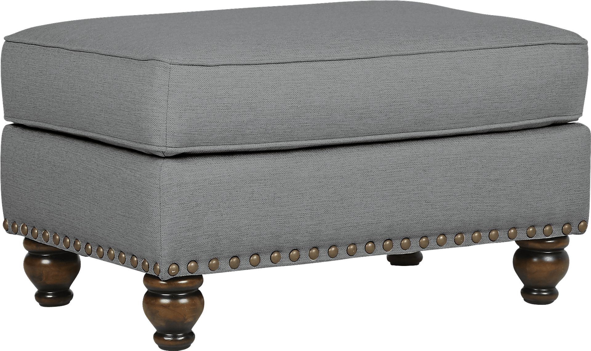 Court Street Gray Ottoman - Image 1