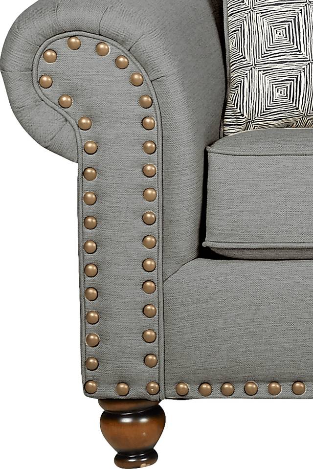 Court Street Gray 2 Pc Living Room with Gel Foam Sleeper Sofa - Thumbnail - Image 3