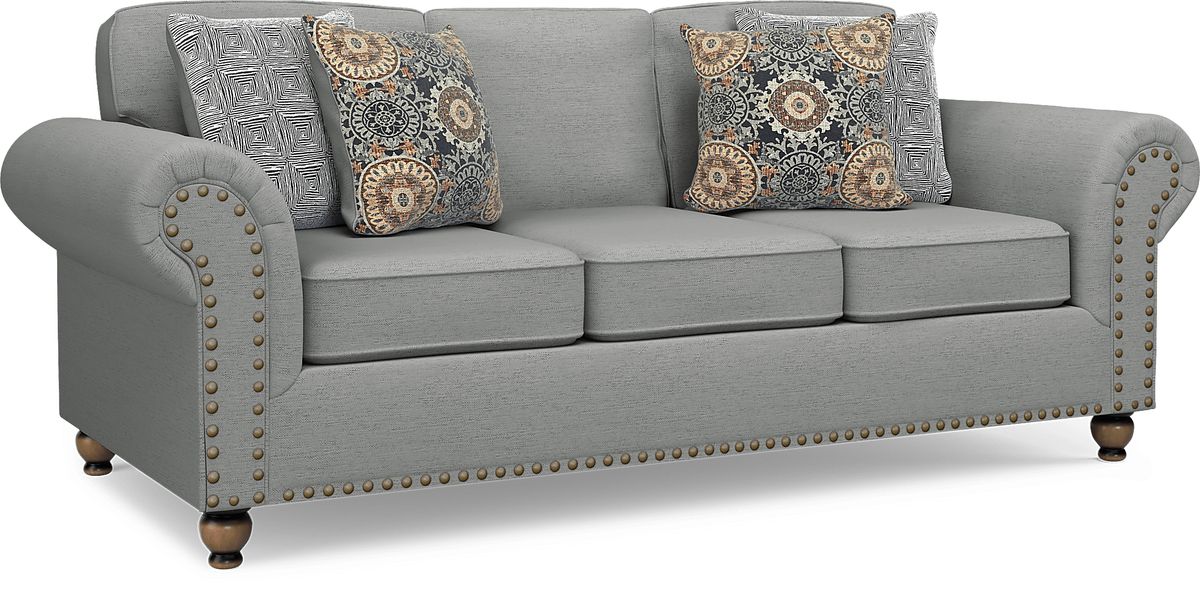 Court Street Gray Fabric Sofa Rooms to Go