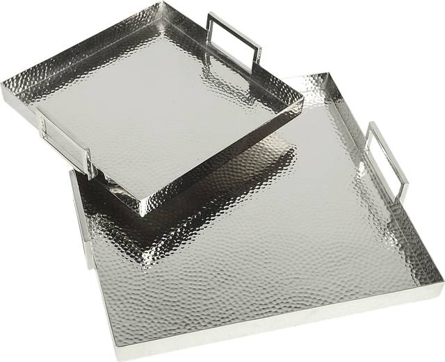 Courtney Silver Trays (Set of 2) - Thumbnail - Image 1