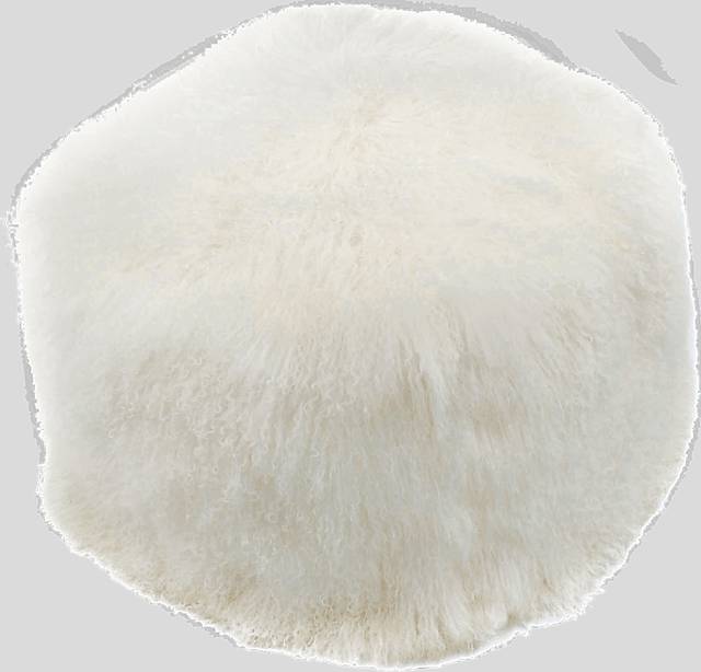 Courtney White Pouf - Thumbnail - Image 1