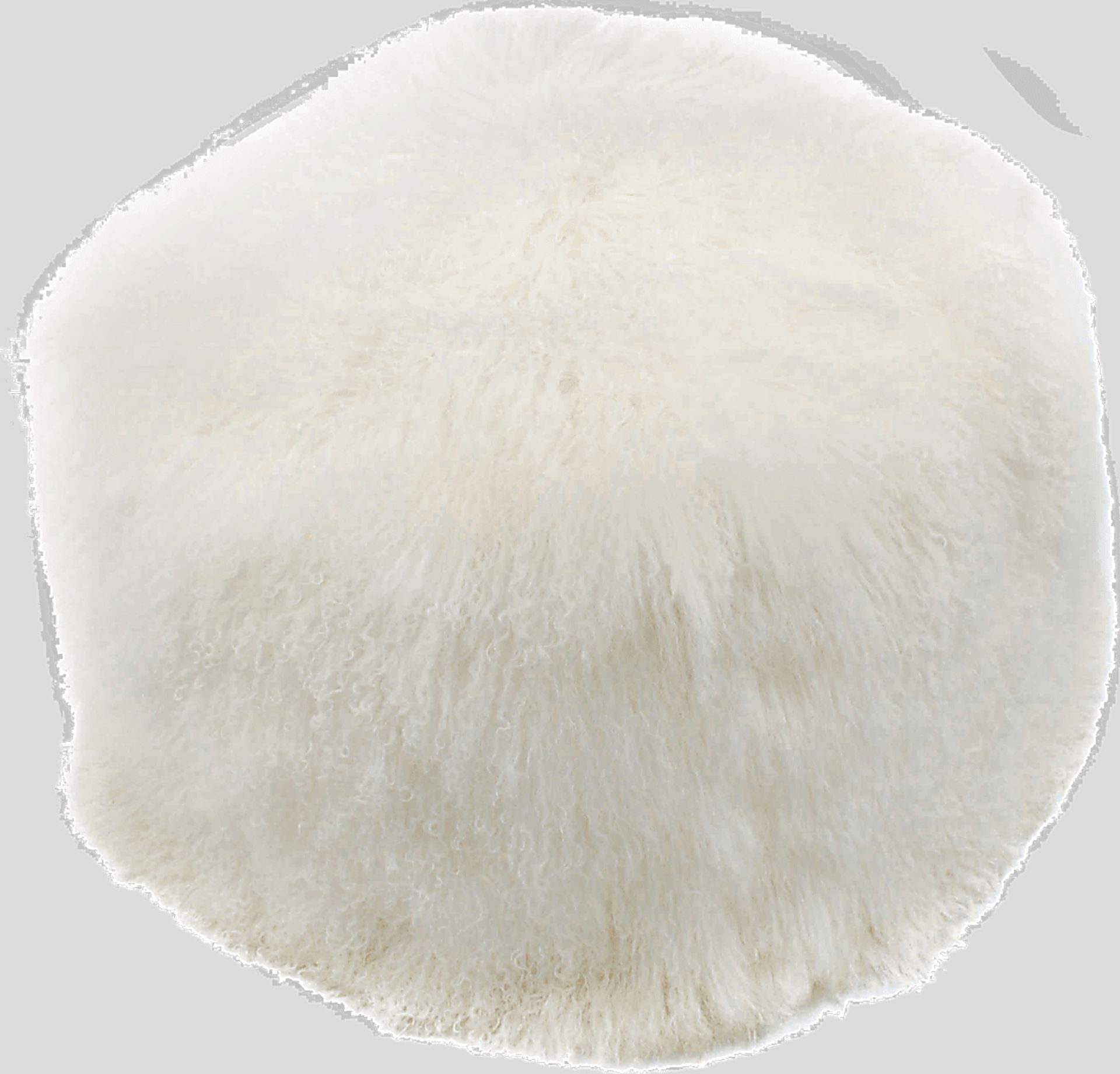 Courtney White Pouf - Image 1