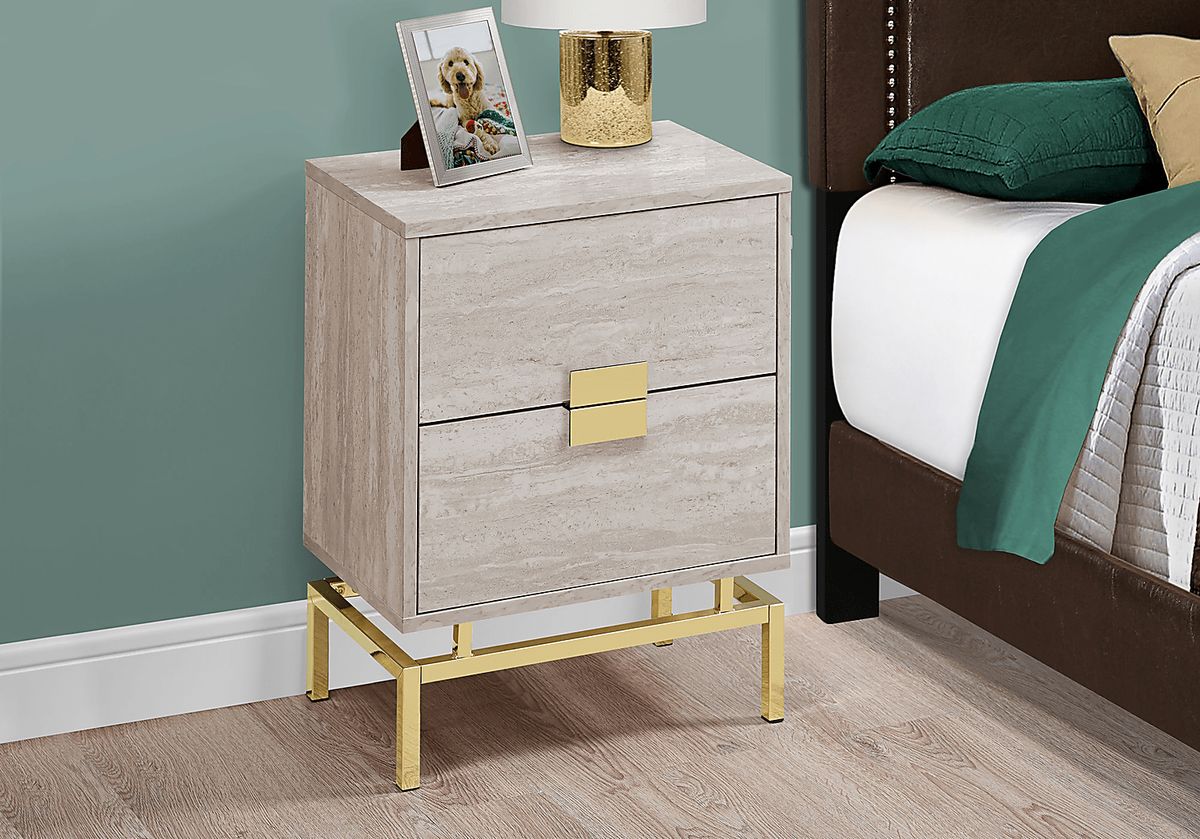 Cove Points Gold Colors,Metal Accent Table | Rooms to Go