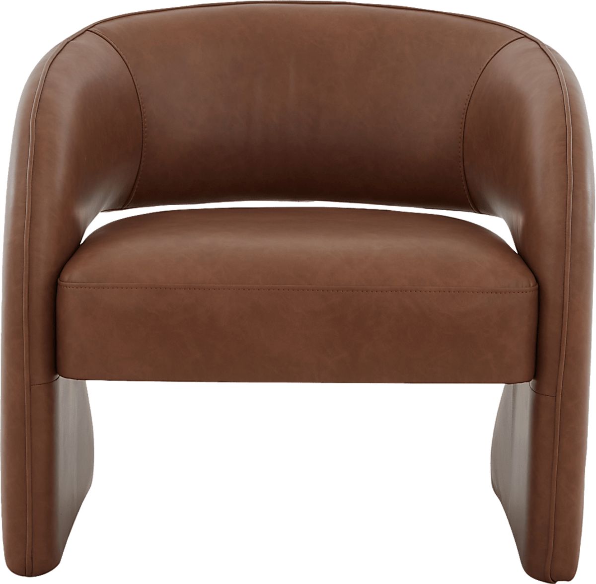 Covella Camel Brown Polyester,Polyurethane Fabric Accent Chair | Rooms ...