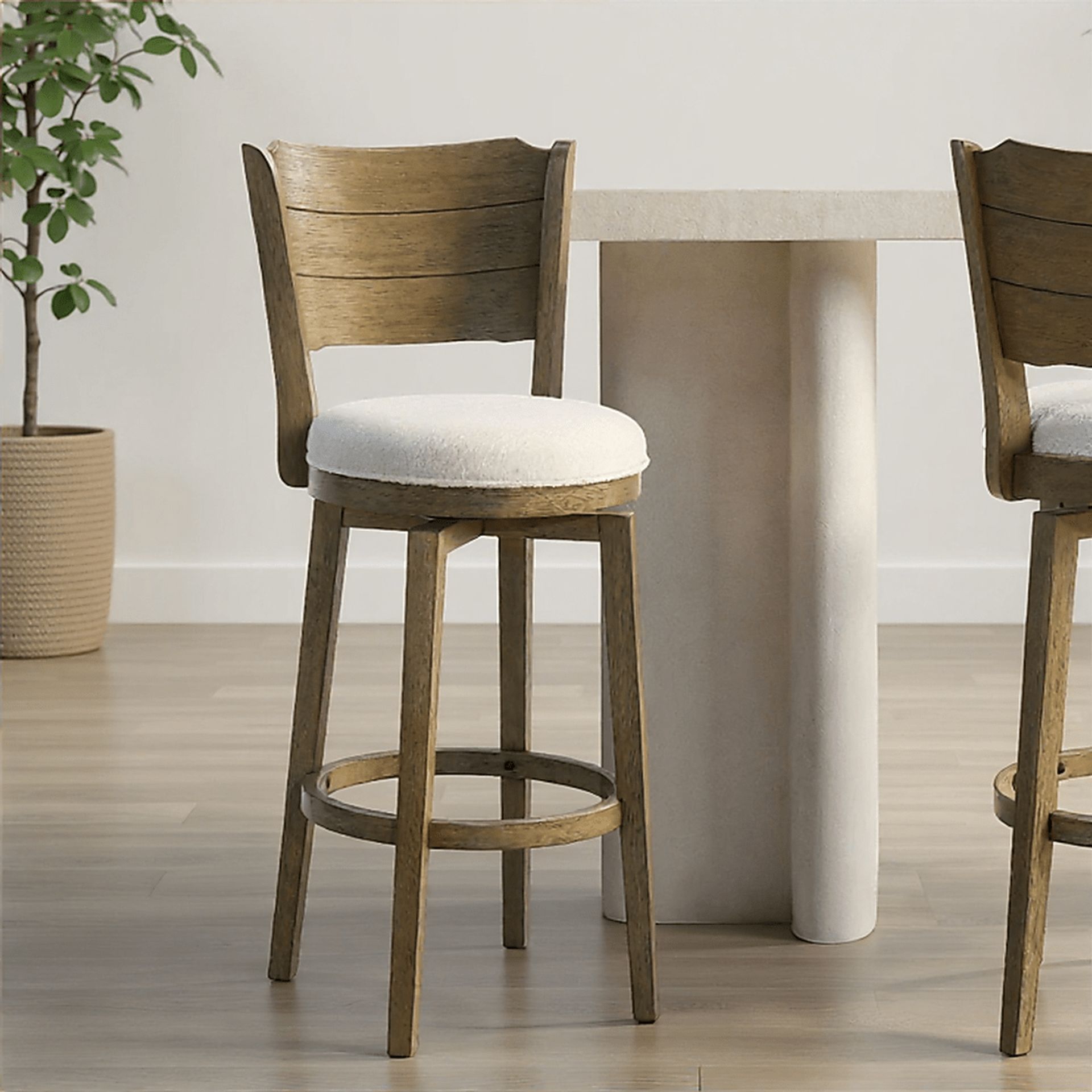 Covencaster Brown Swivel Barstool - Image 2