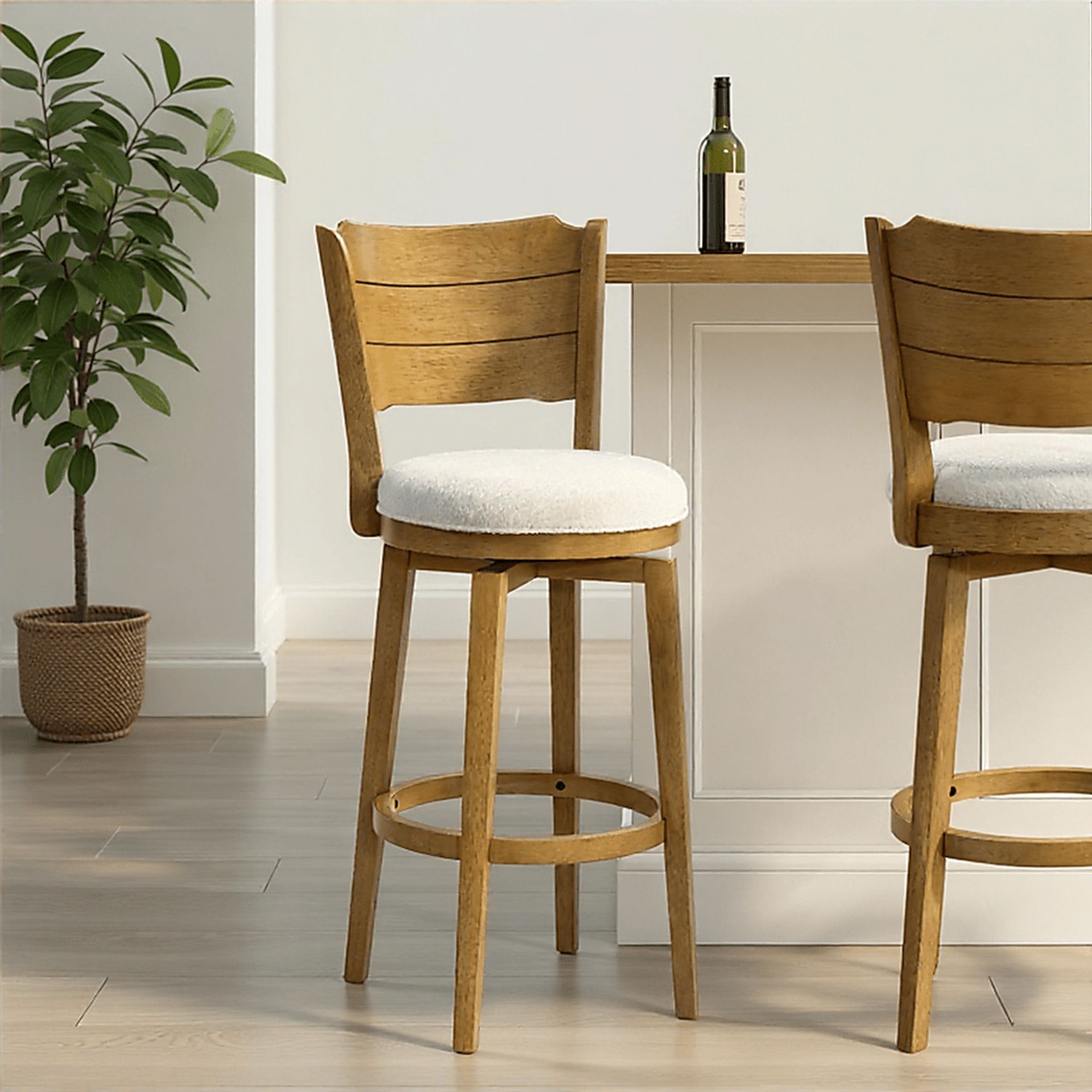 Covencaster Natural Swivel Barstool - Image 2