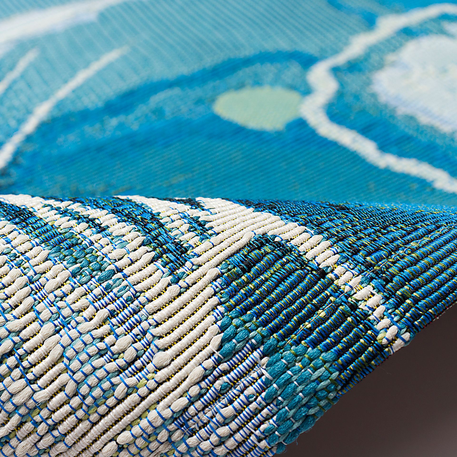 Covenley Blue 4'10 x 7'6 Indoor/Outdoor Rug - Image 3