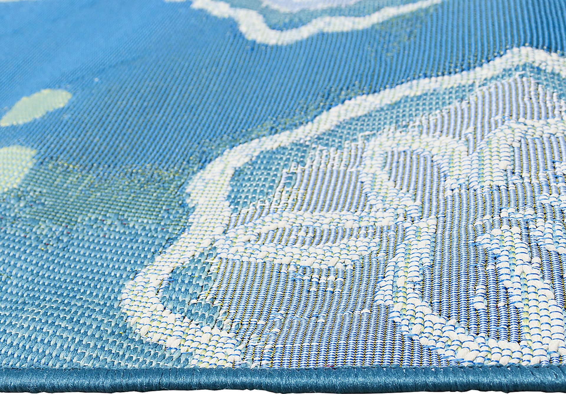 Covenley Blue 4'10 x 7'6 Indoor/Outdoor Rug - Image 4