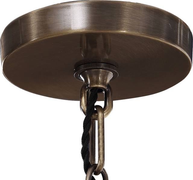 Covent Oak Brass Chandelier - Thumbnail - Image 5