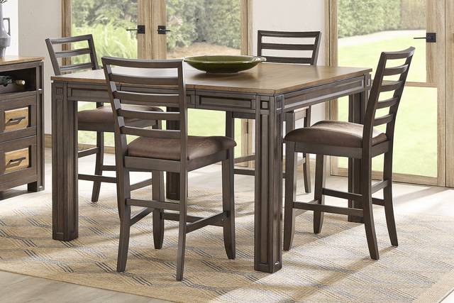 Coventry Dark Brown 5 Pc Counter Height Dining Room - Thumbnail - Image 1