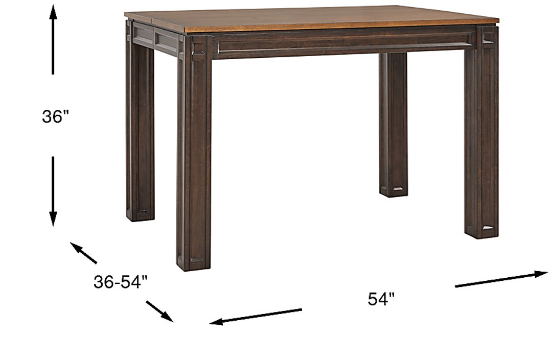 Coventry Dark Brown Counter Height Table