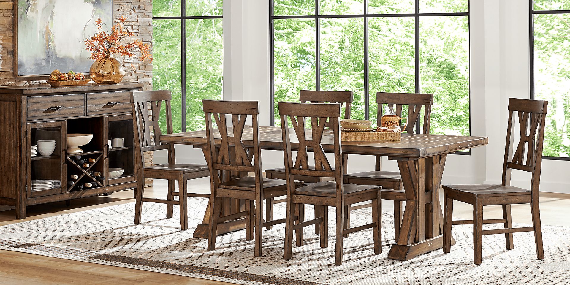 Covered Bridge Tobacco Dining Table - Image 2
