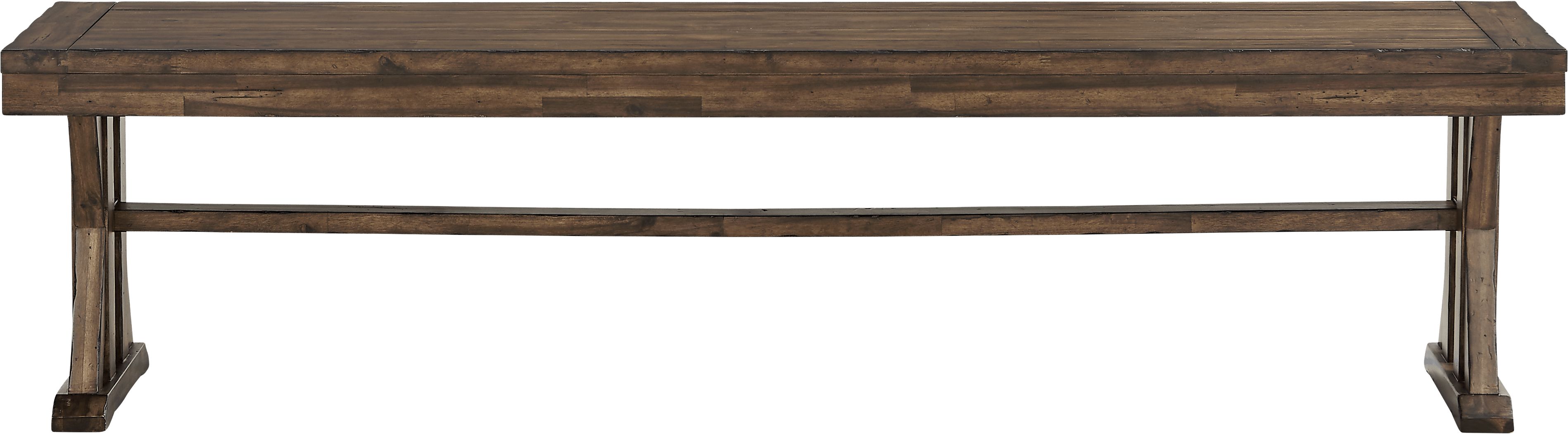 tobacco bench Covered Bridge Tobacco Dark Wood Beige Dining Bench
