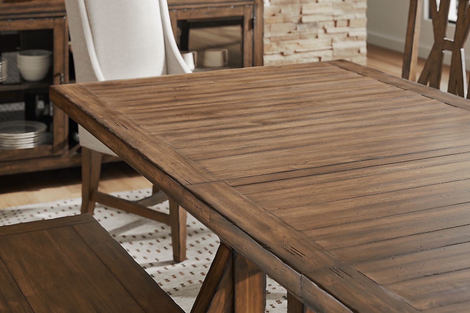 tobacco table Covered Bridge Tobacco Dark Wood Dining Table