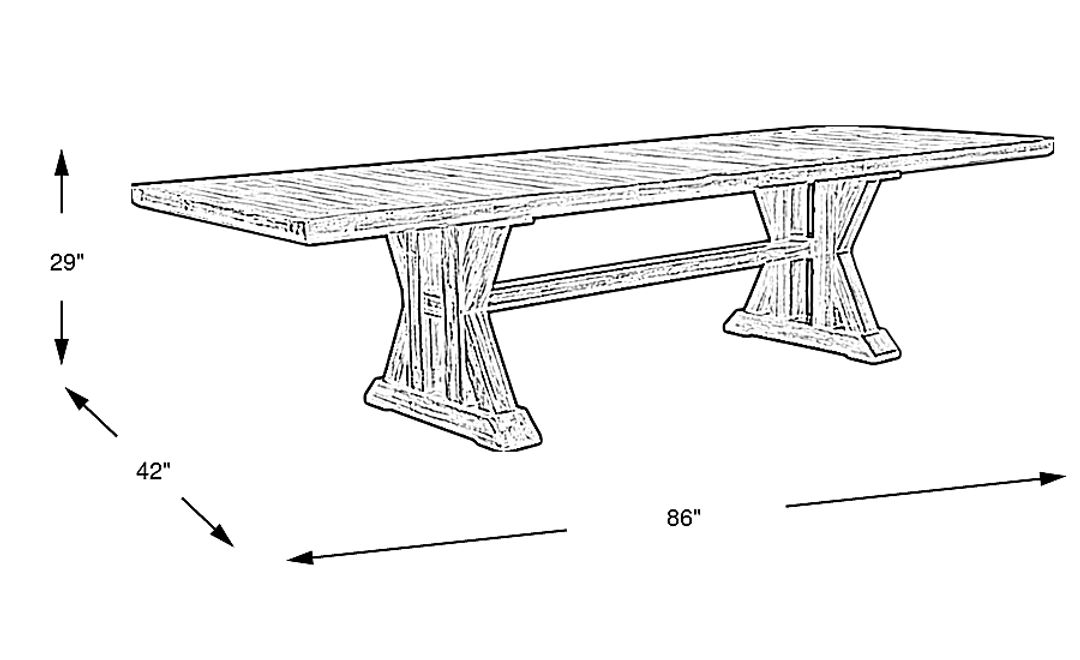 Covered Bridge Tobacco Dining Table