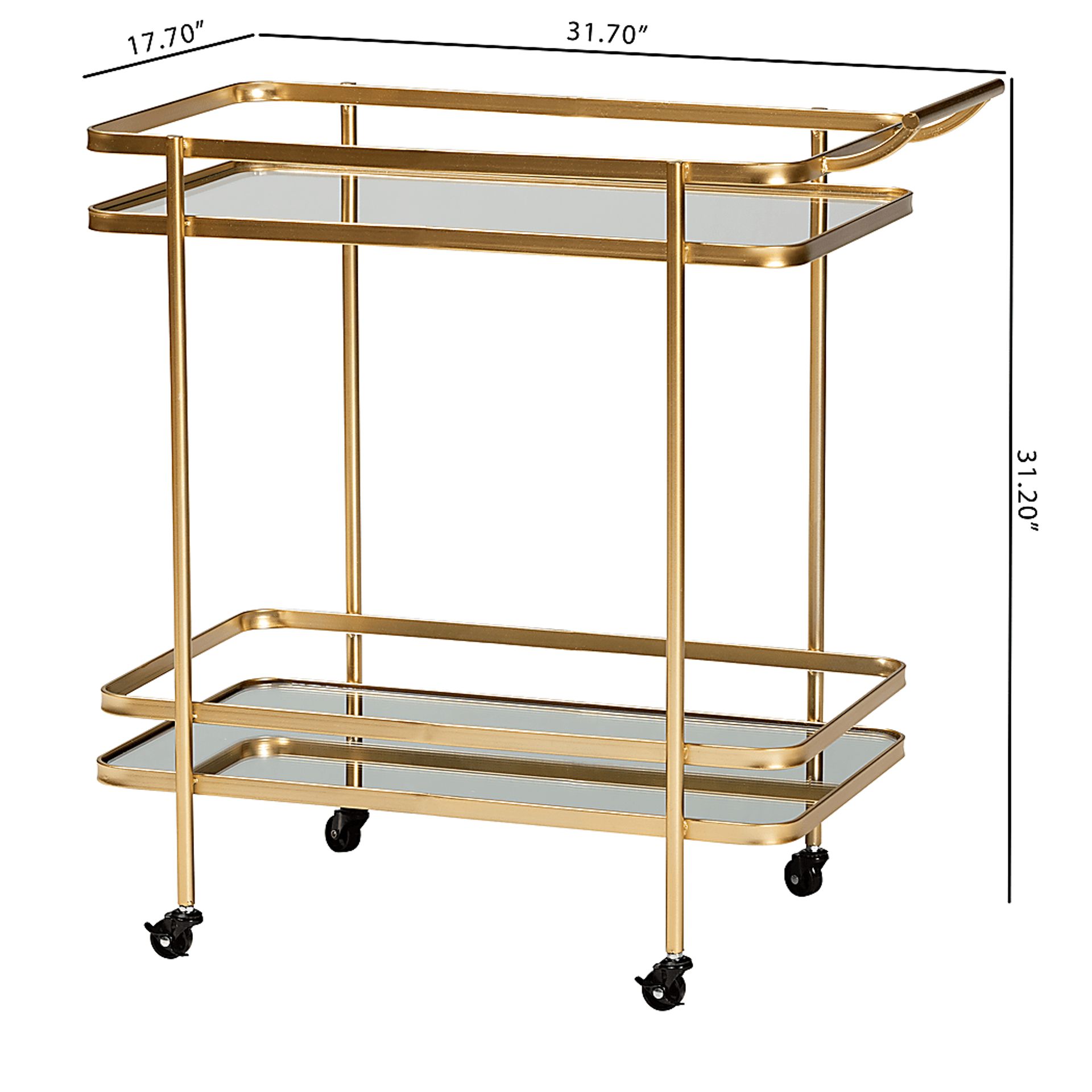 Coveview Yellow Bar Cart - Image 8