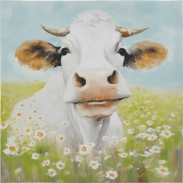 Cow In The Sunshine Green Wall Decor - Thumbnail - Image 1