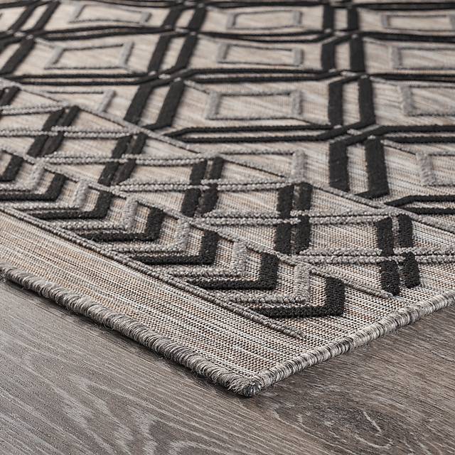 Cowanbo Black 7'9 x 9'9 Indoor/Outdoor Rug - Thumbnail - Image 7
