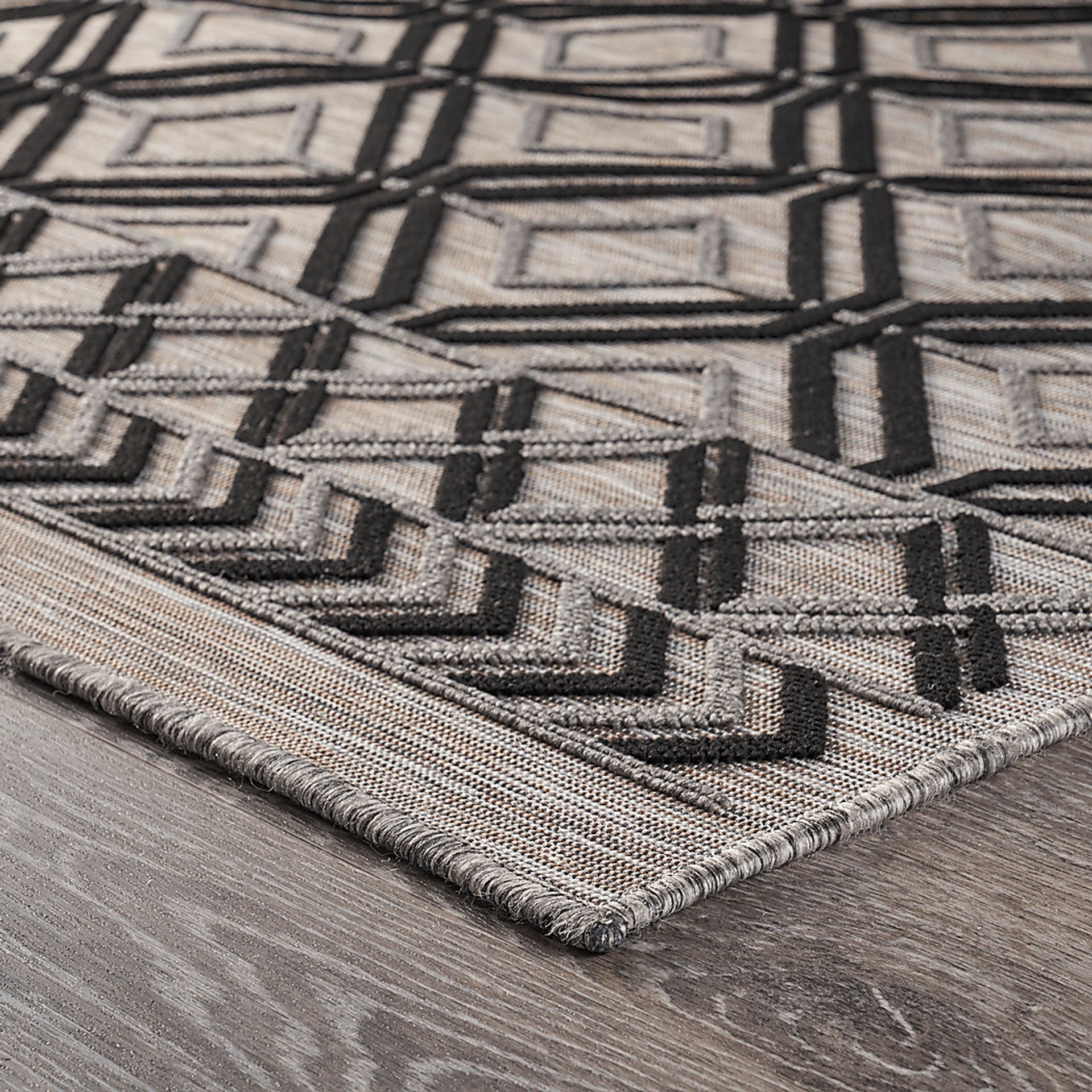 Cowanbo Black 7'9 x 9'9 Indoor/Outdoor Rug - Image 7