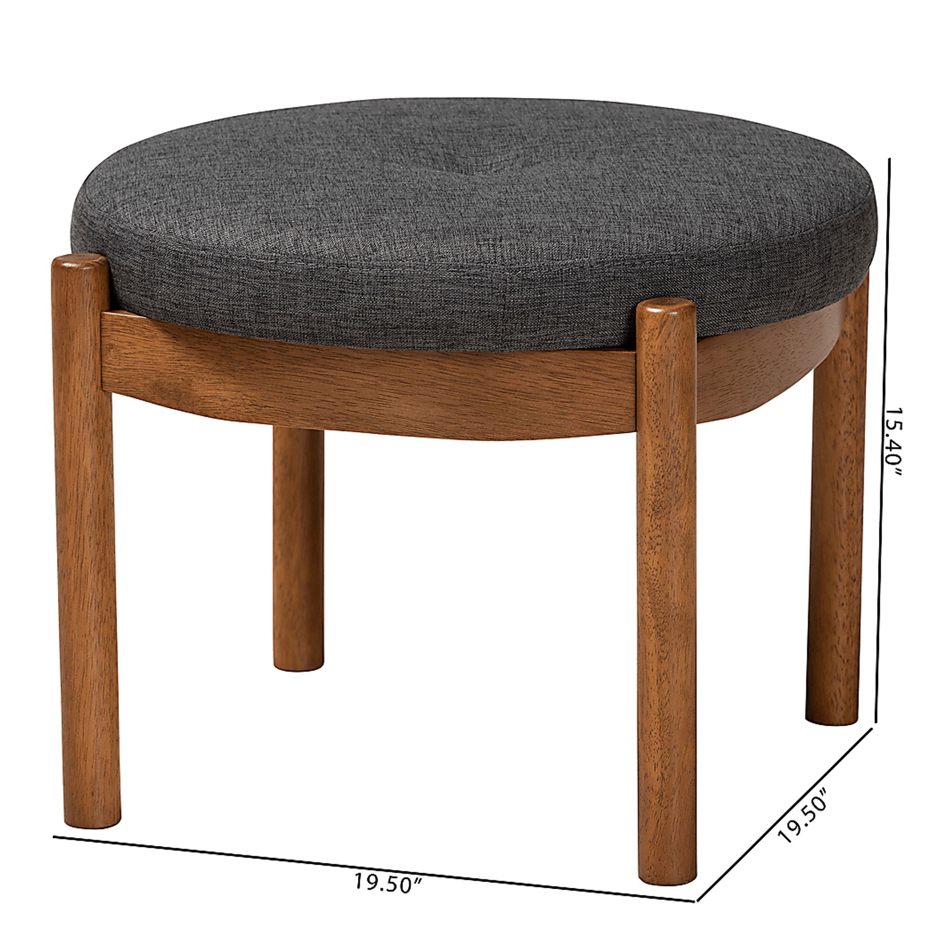 Coweeset Dark Gray Ottoman - Image 8