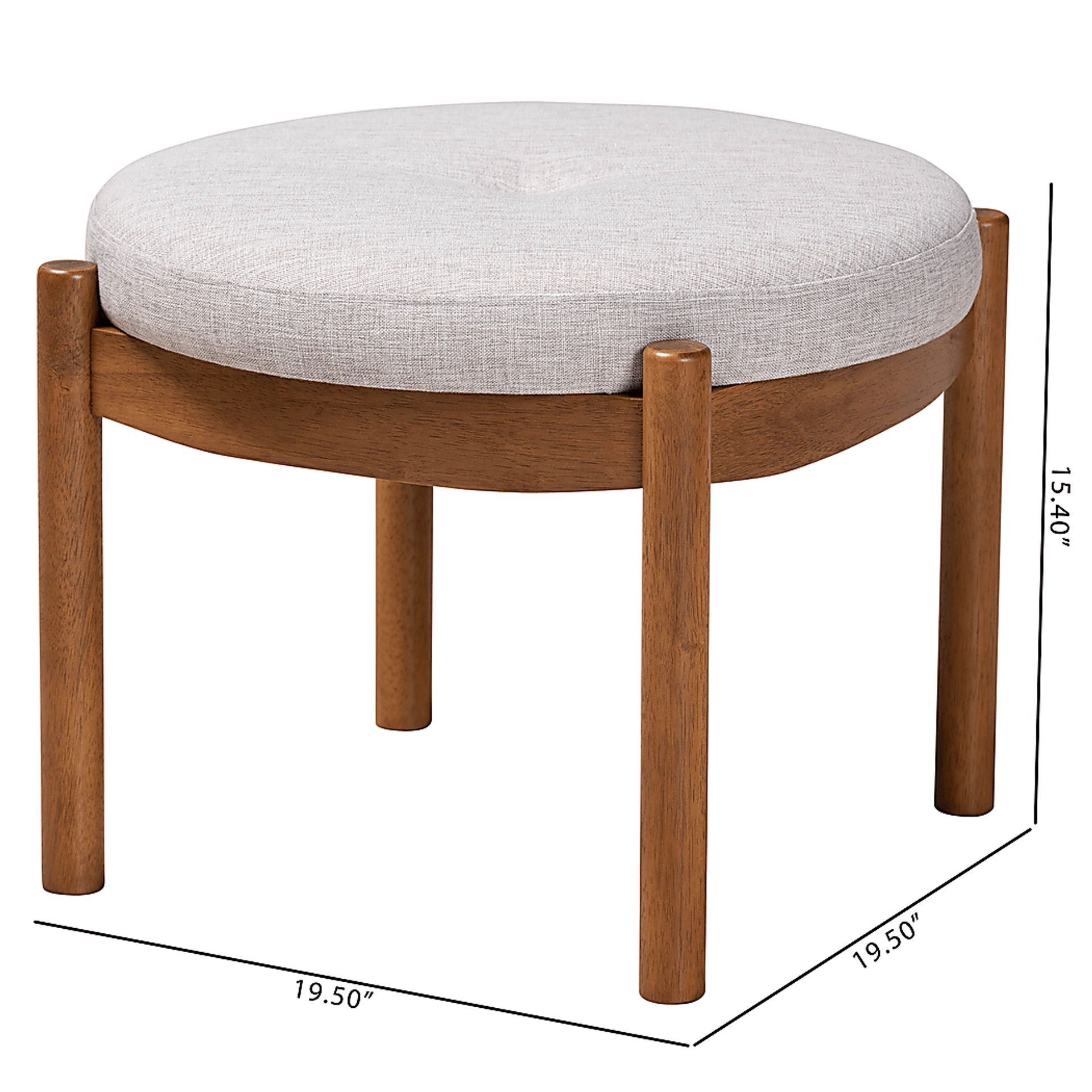 Coweeset Light Gray Ottoman - Image 8